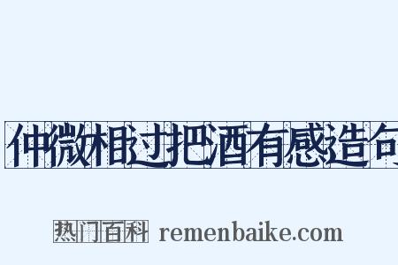 仲微相过把酒有感造句是什么意思的图片